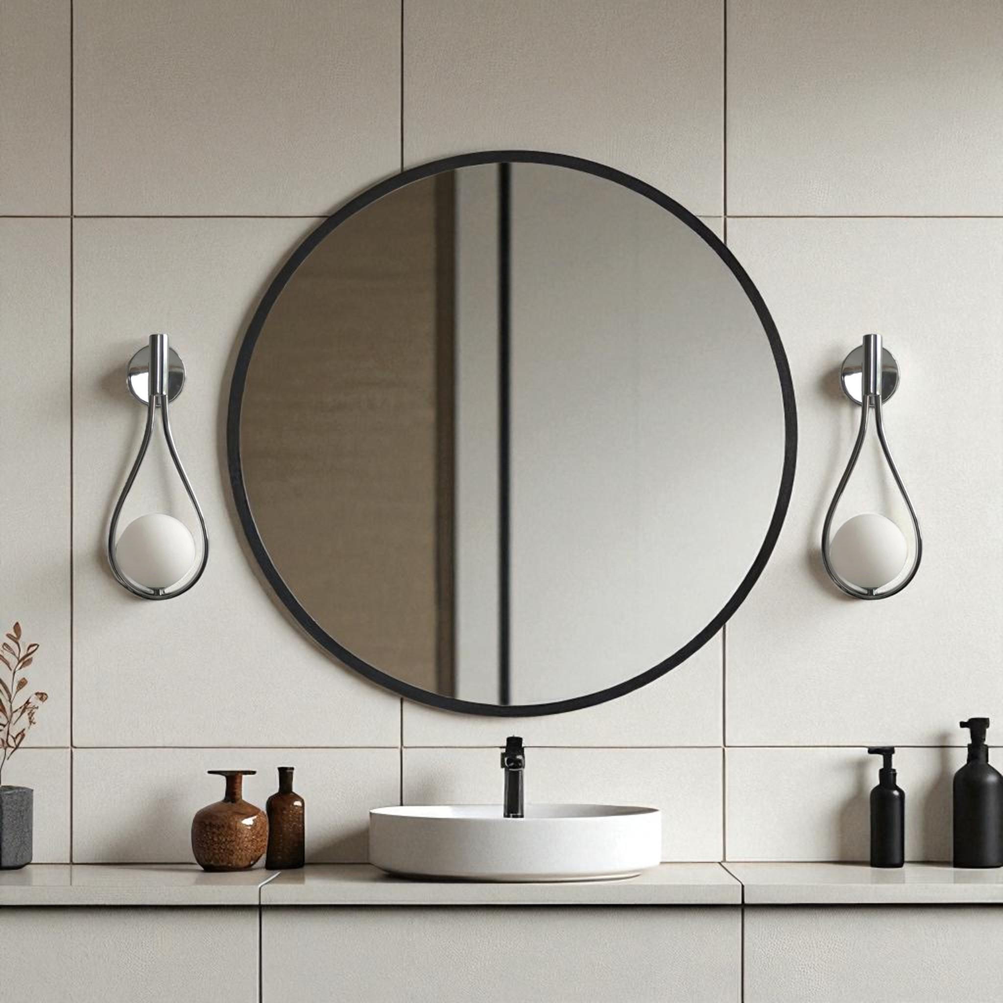 Modern Teardrop Brass Wall Sconce with Milk Glass Globe, G9 Wall Light for Bedroom, Hallway, Living Room, and Bedside